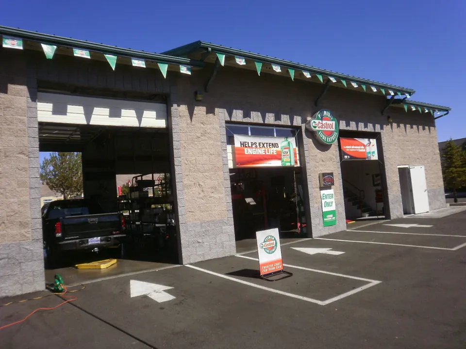 The drive-in bays at the Carson City service center on College Parkway